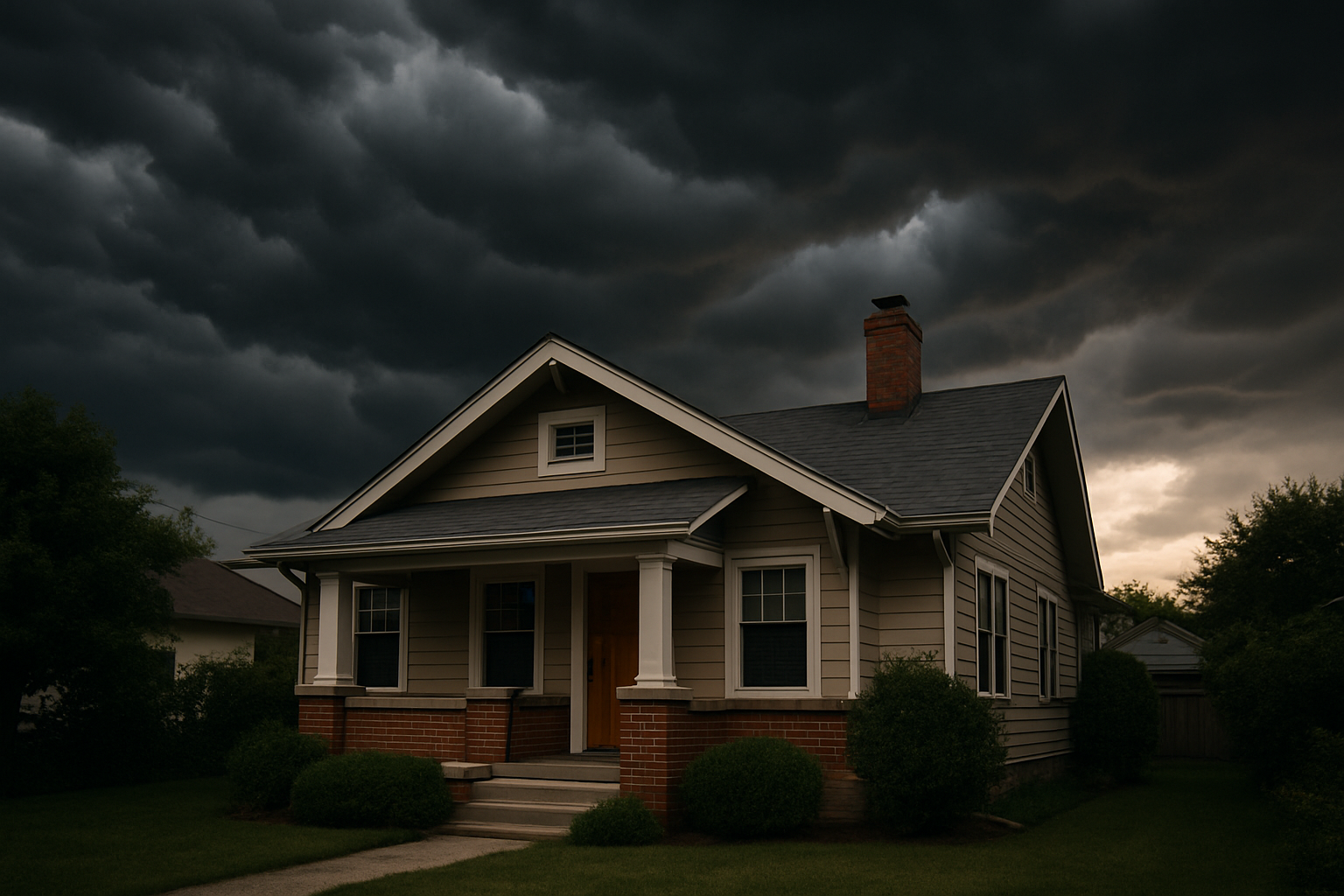 Stormy skies featured warning of possible economic storm