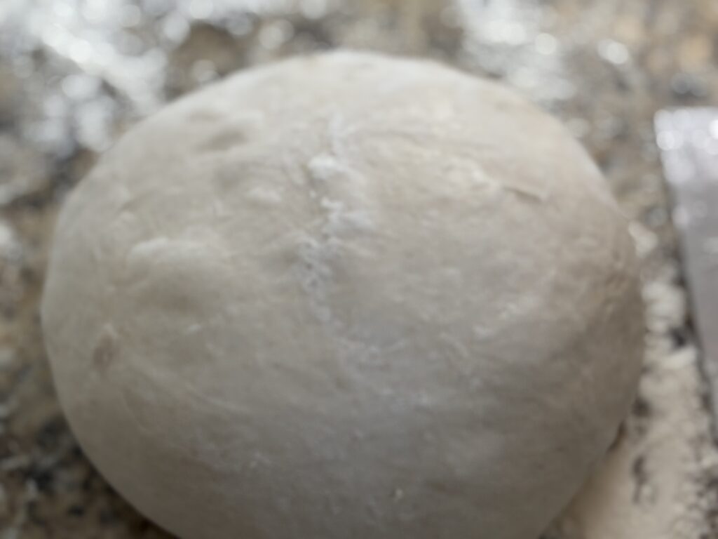 Shaped sourdough dough