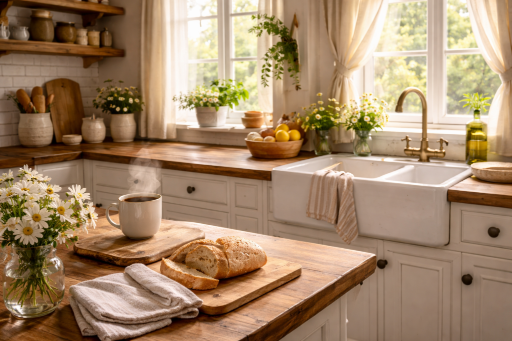 Image of daily order in a kitchen and home 