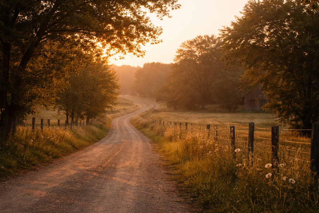 Image of winding country depicting finding steadiness after disappointment 