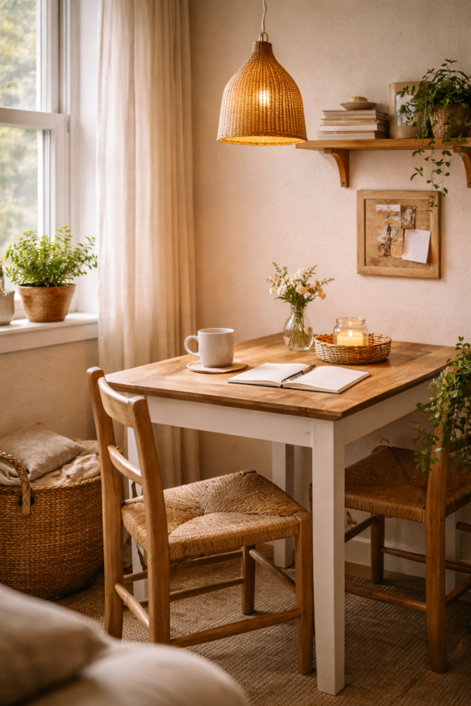 You can still have cozy spaces in a small area 