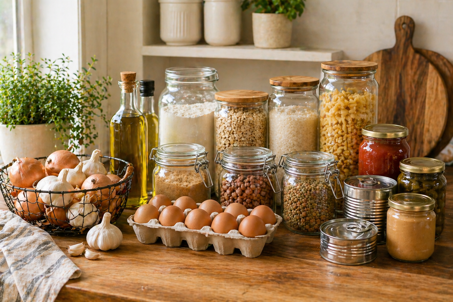Pantry items to keep a home well-stocked