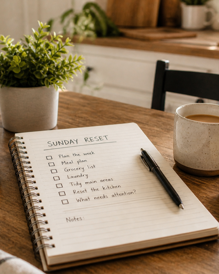Simple Sunday home reset plan