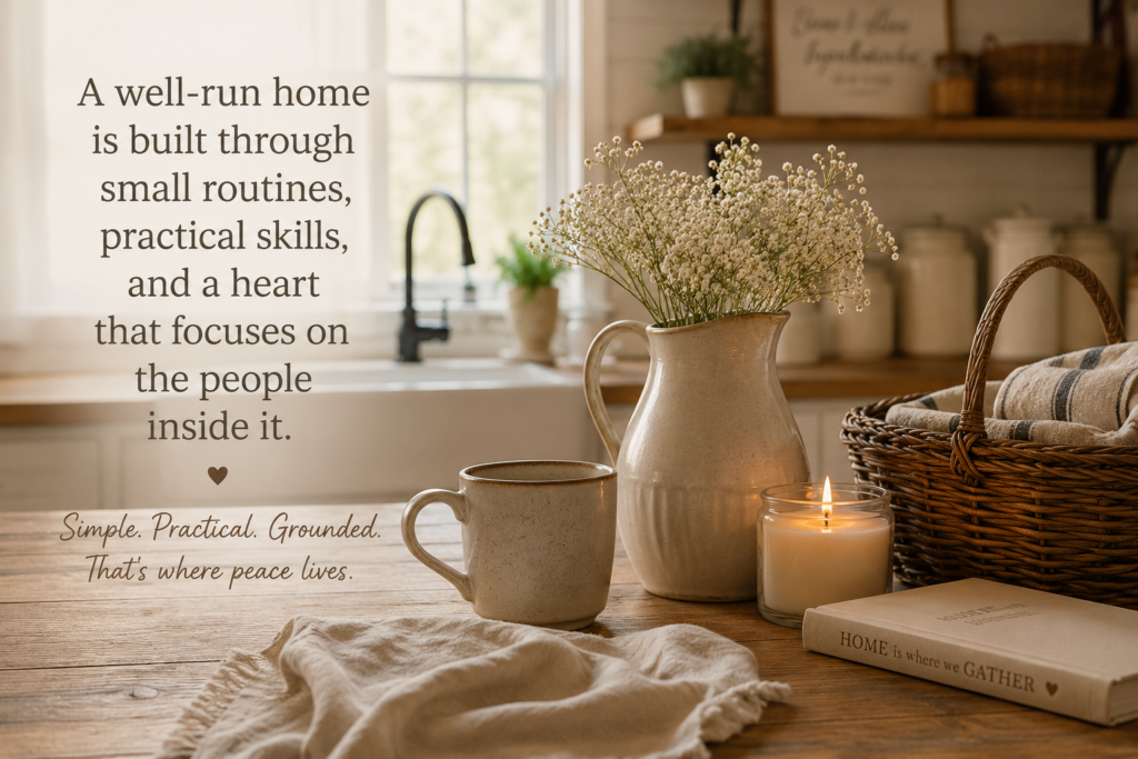 A well-run home built through routine, skills