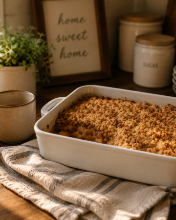 Apple cobbler and a country vignette