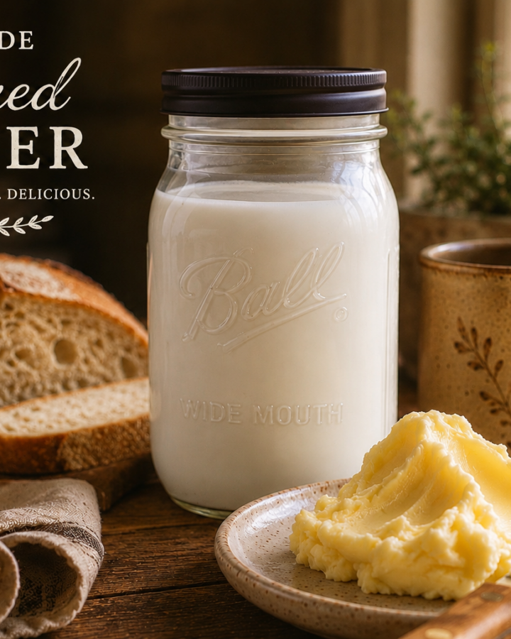 Image of homemade cultured butter