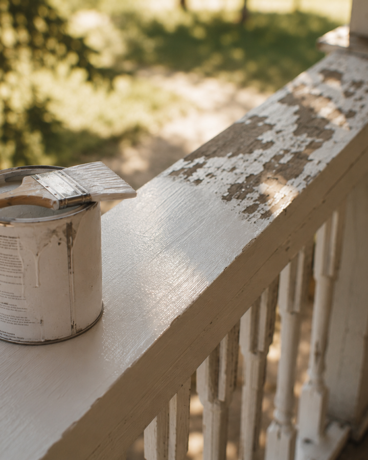 Image of maintenance of a homeowners front porch