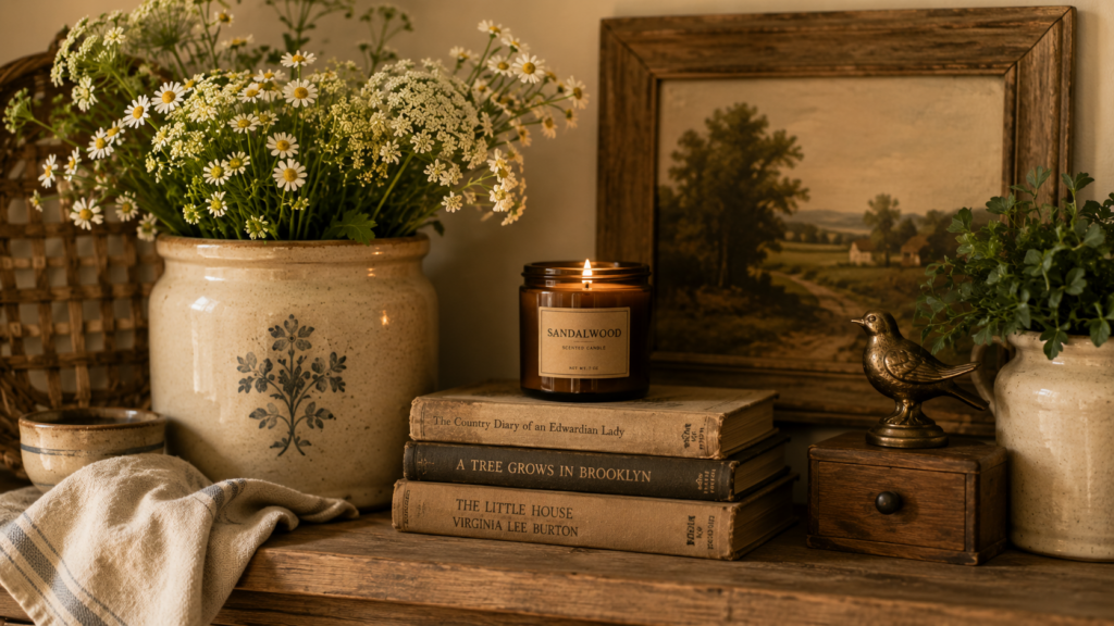 A beautiful farmhouse vignettes for my hearth to home email sign up form