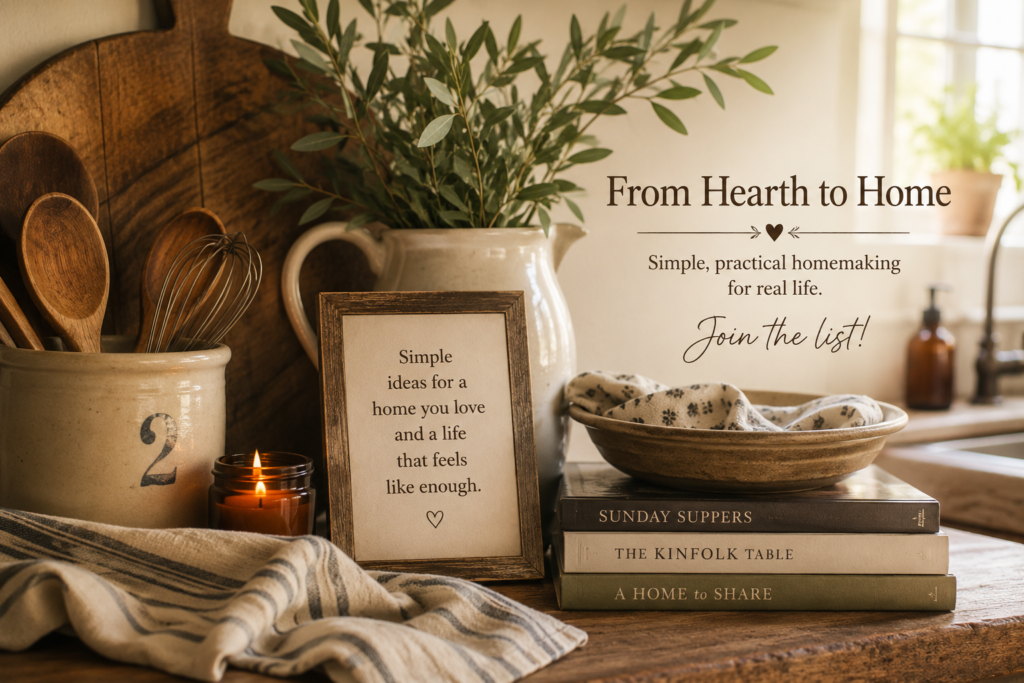 Calm cozy kitchen scene from hearth to home 