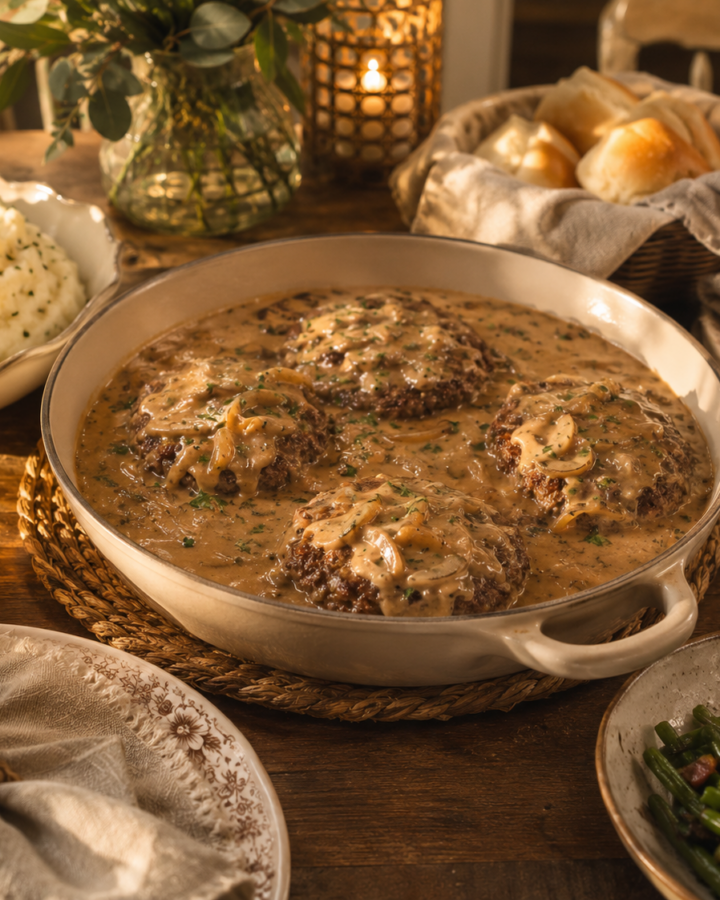 Homestyle Salisbury steak dinner