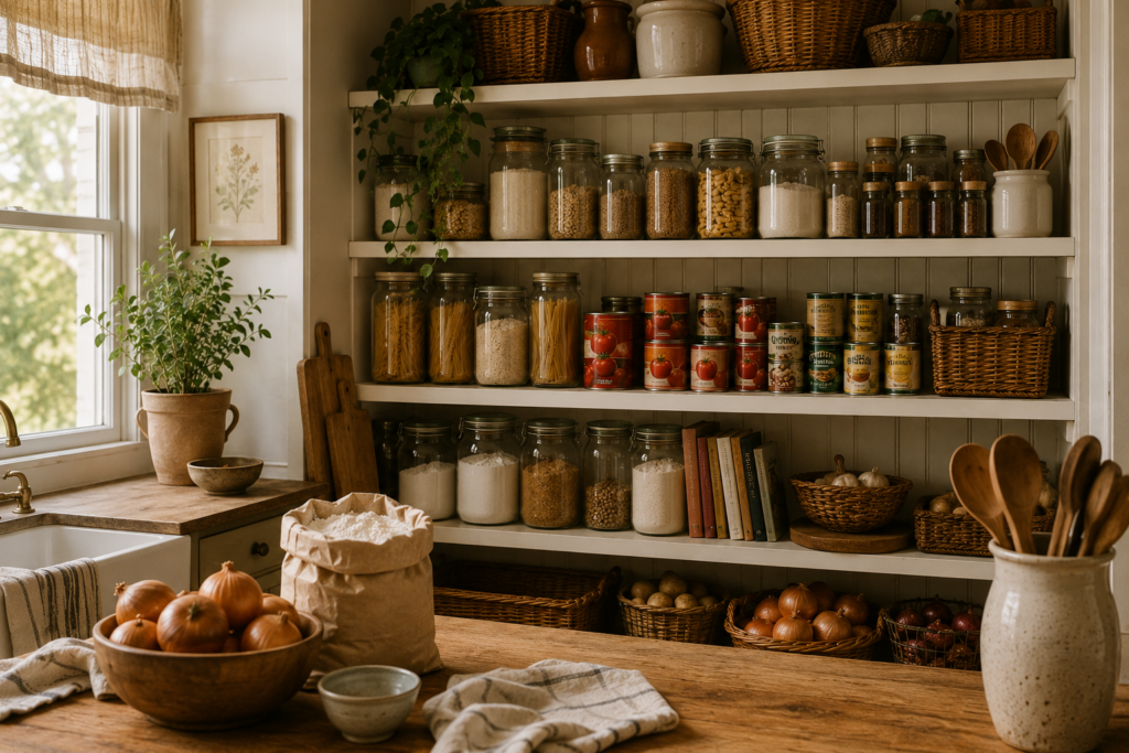 A simple budget friendly fall pantry stoking
