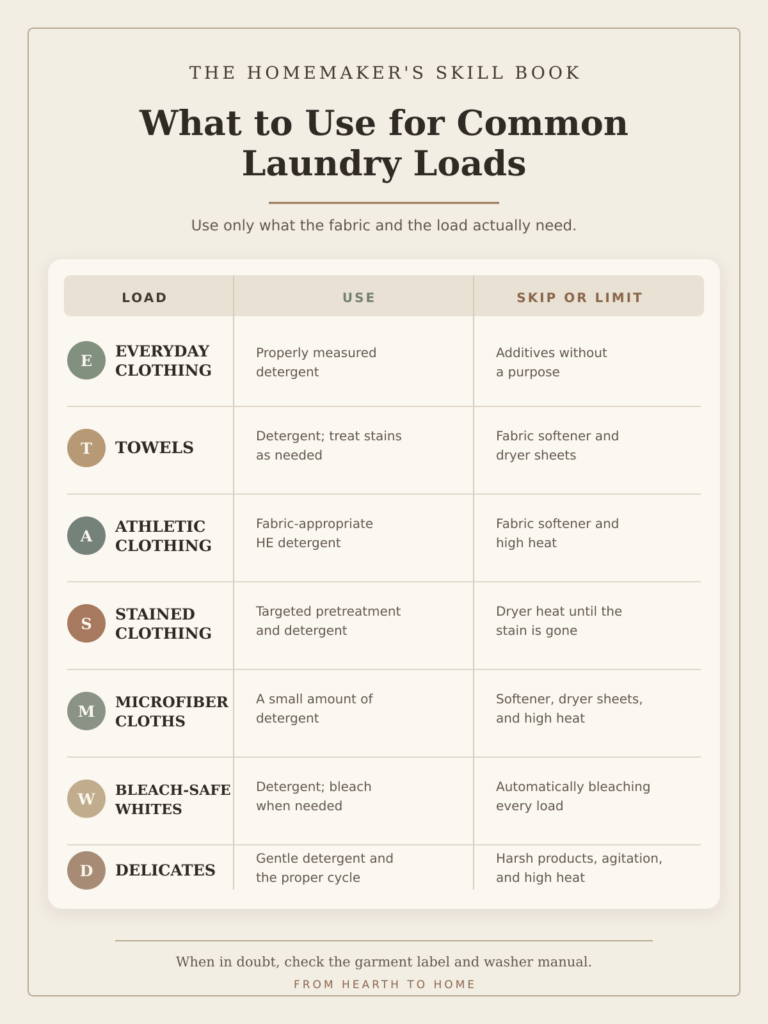 Laundry reference chart