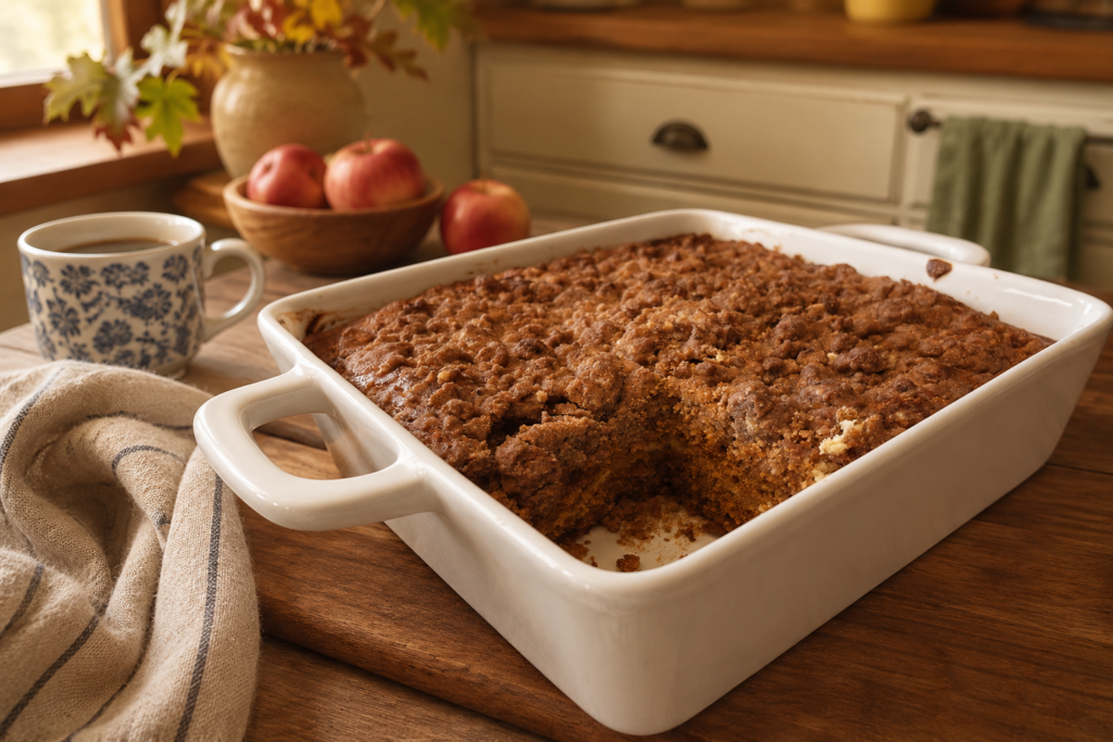 Harvest pumpkin cream cheese coffee cake 