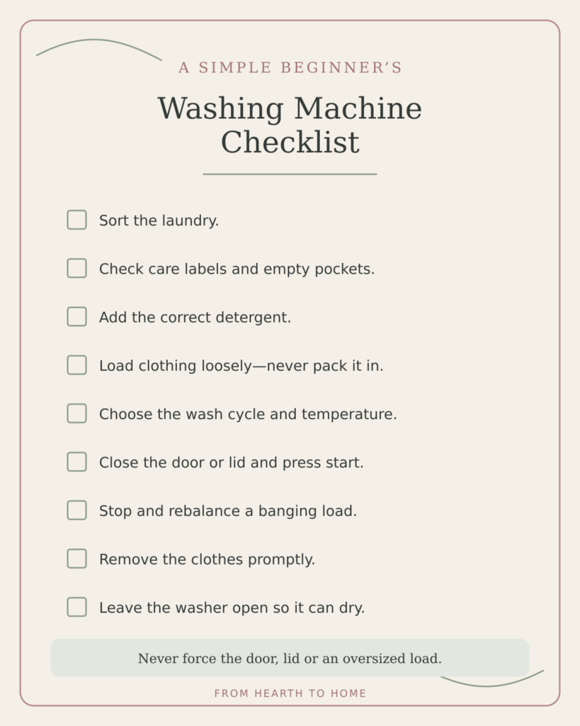 Beginners guide to washing machine checklist