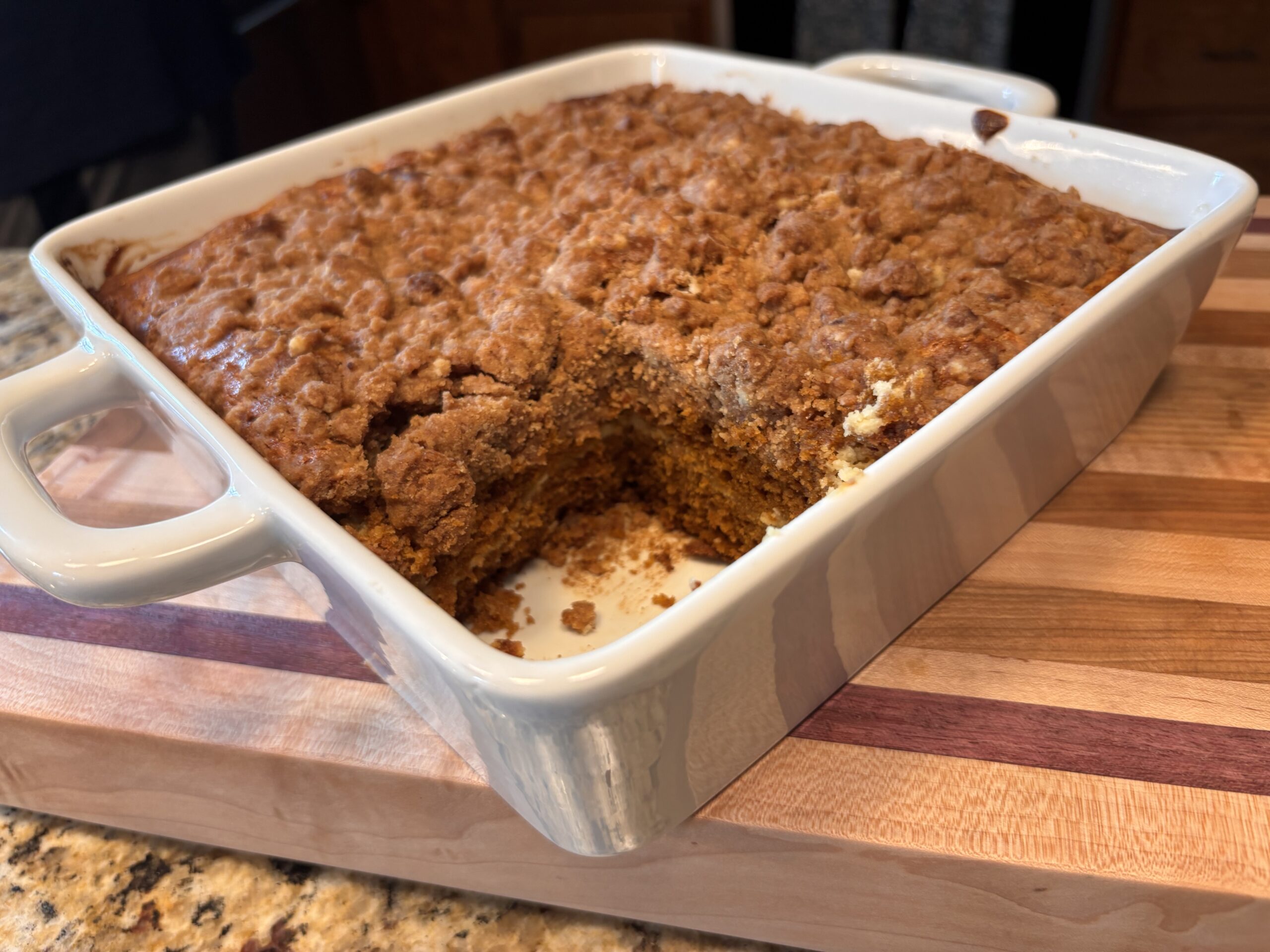 Pumpkin cream cheese coffee cake