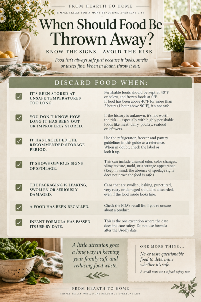 When food should be thrown away chart