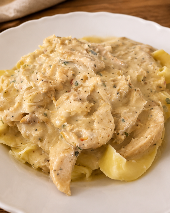 Creamy crock pot and noodles
