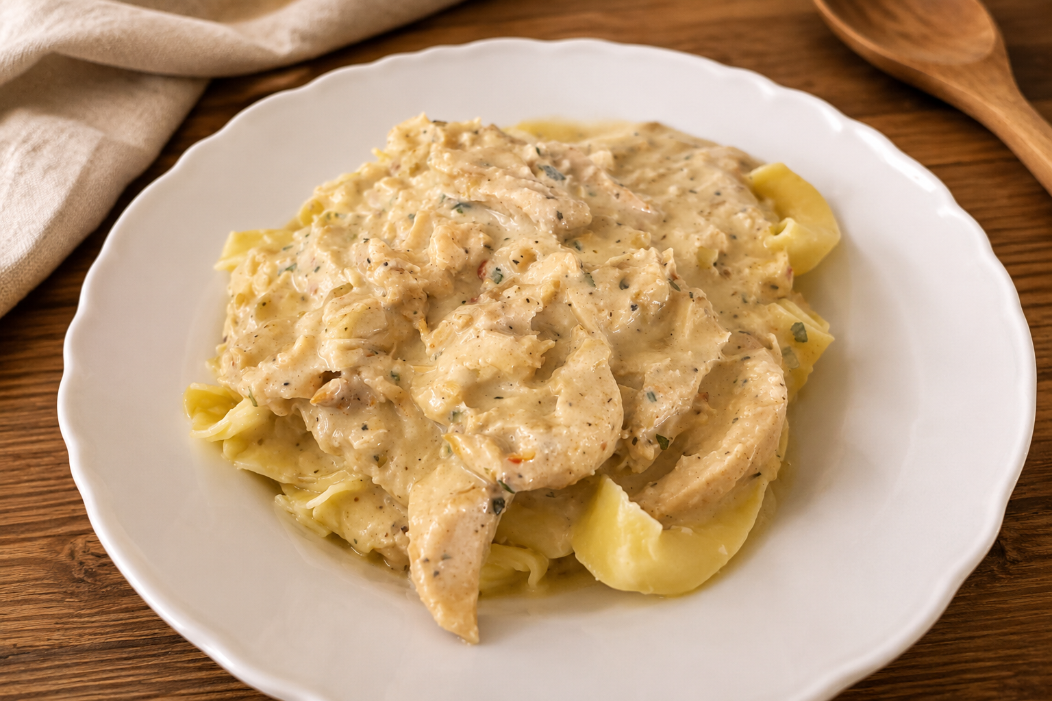 Creamy crock pot and noodles