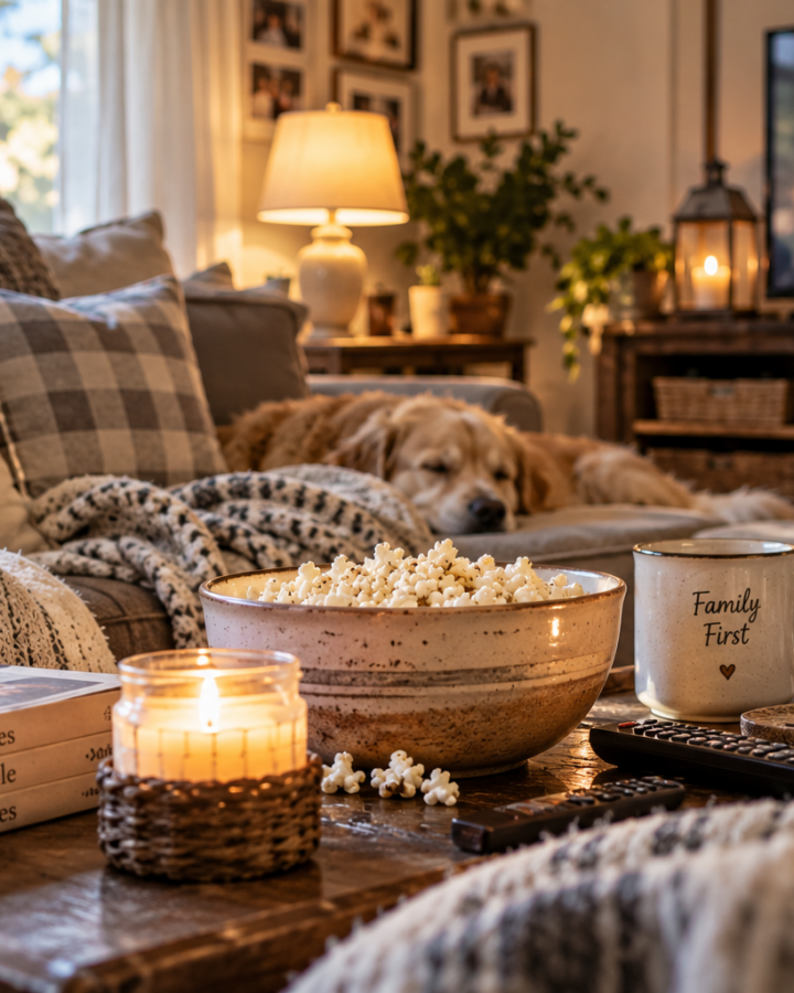 A cozy day at home