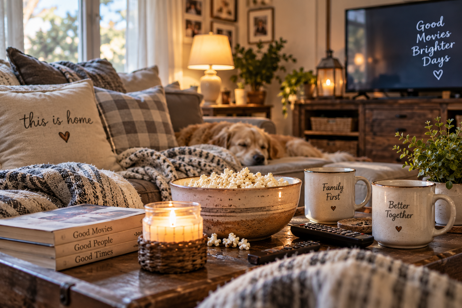 A cozy day at home
