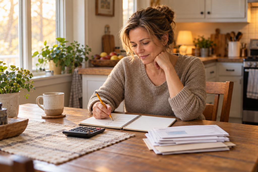 A woman more relaxed because she has a money plan 