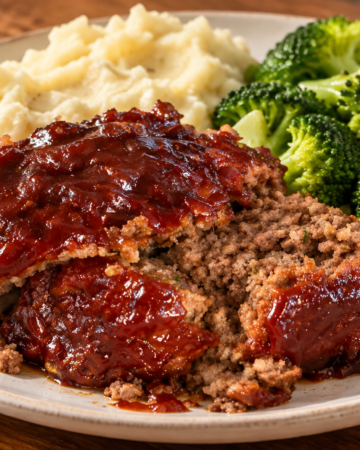 Brown sugar glazed meatloaf dinner