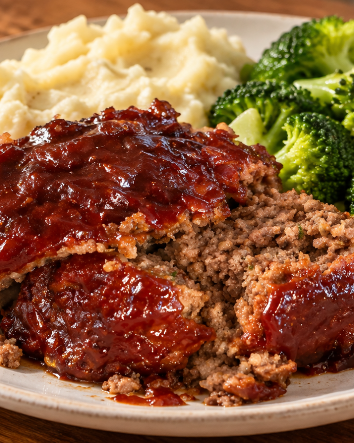 Brown sugar glazed meatloaf dinner