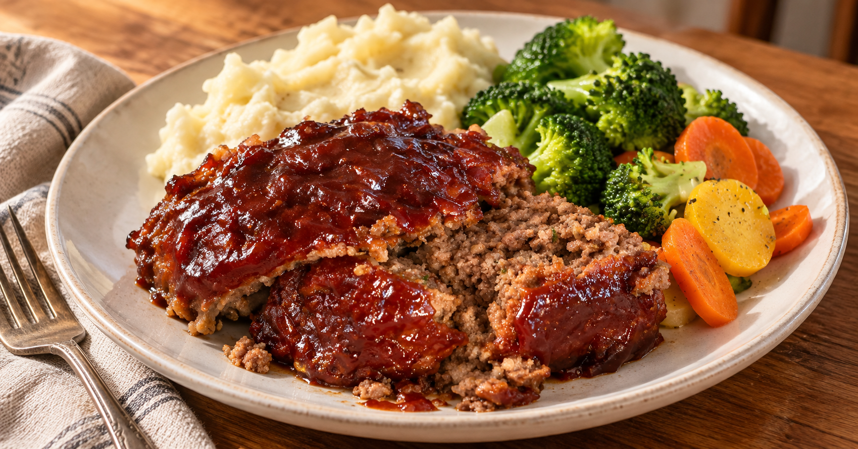 Brown sugar glazed meatloaf dinner