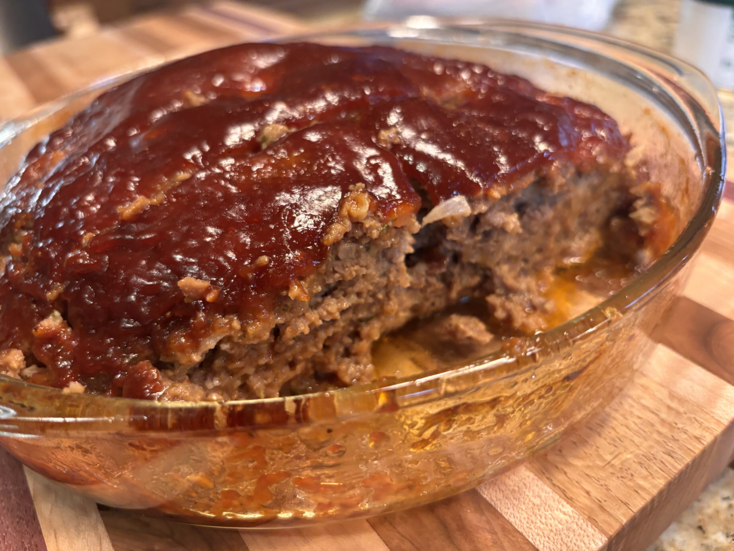Finished brown sugar glazed meatloaf meatloaf