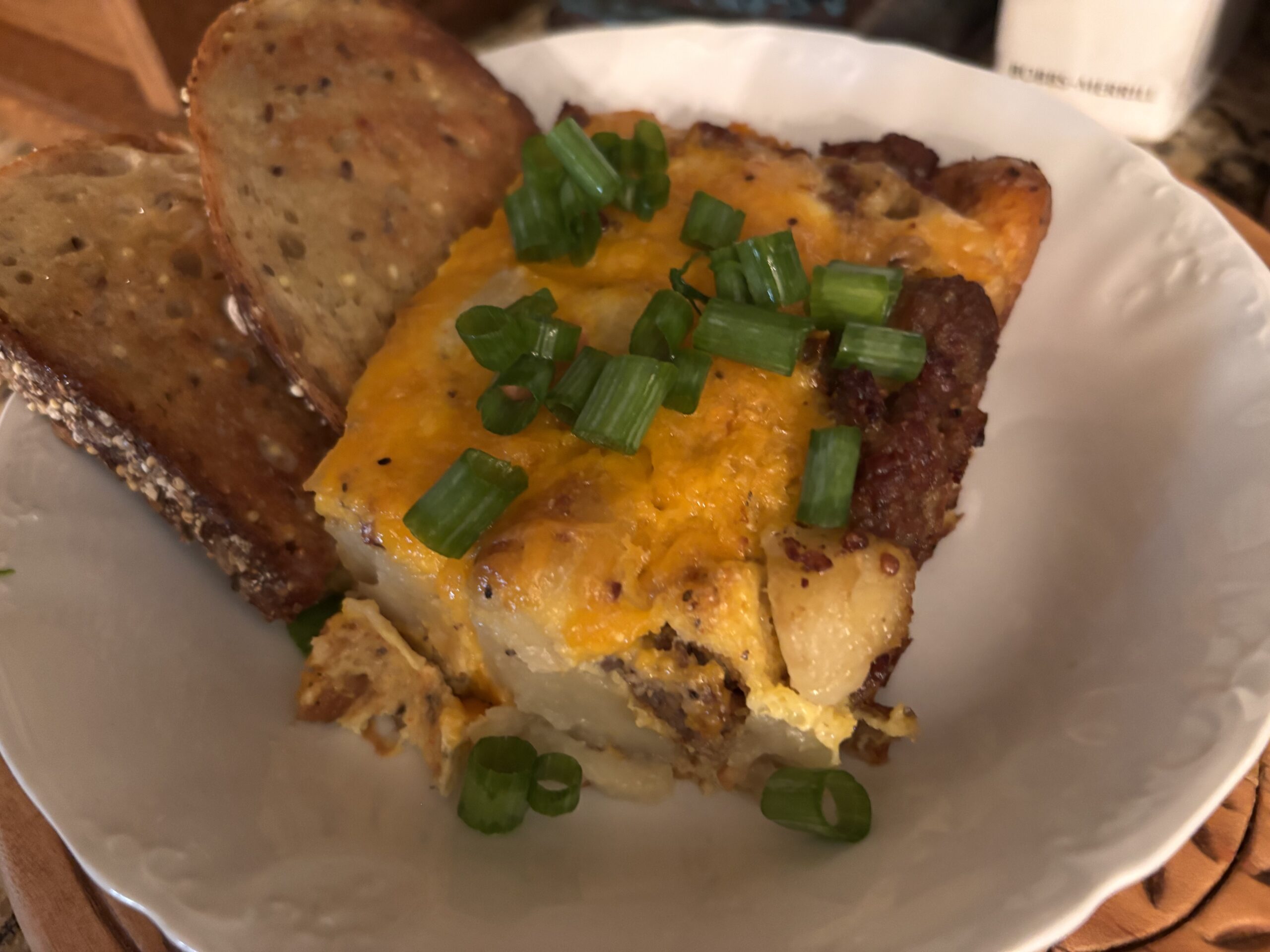 Homestyle sausage and red potato breakfast bake