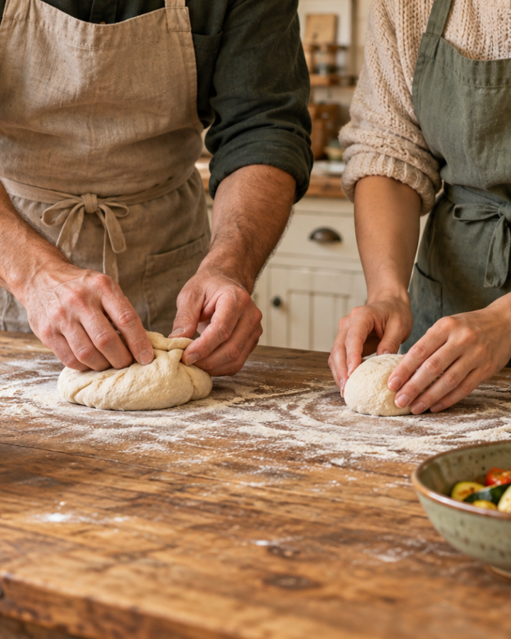 2 people working together and teaching each other skills