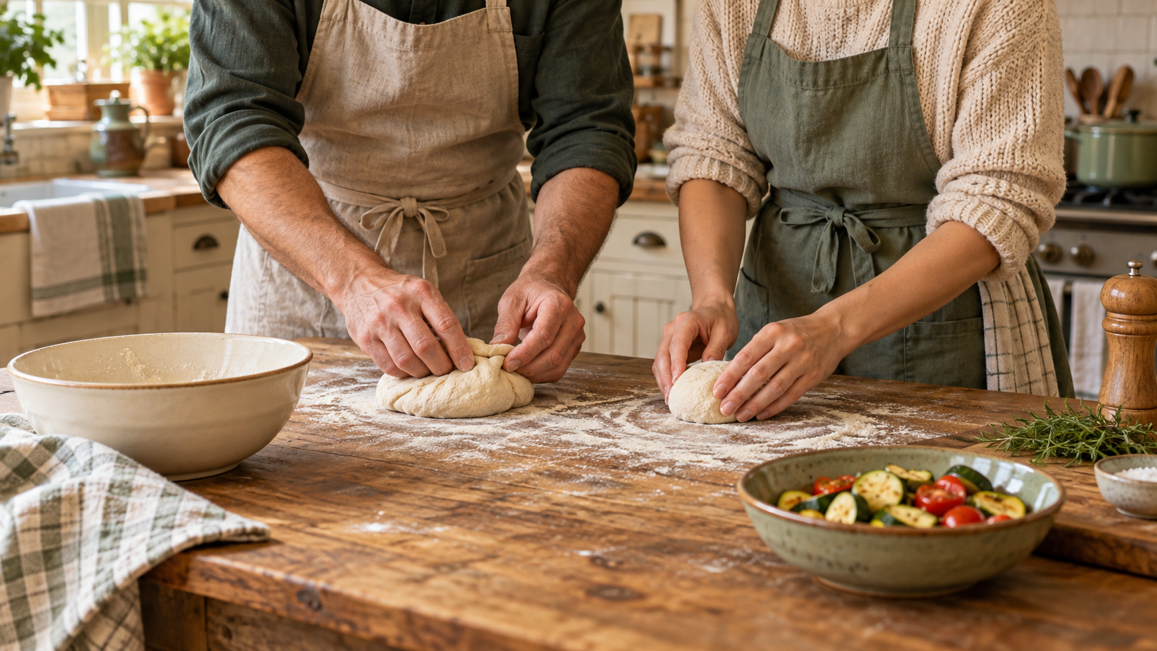 2 people working together and teaching each other skills